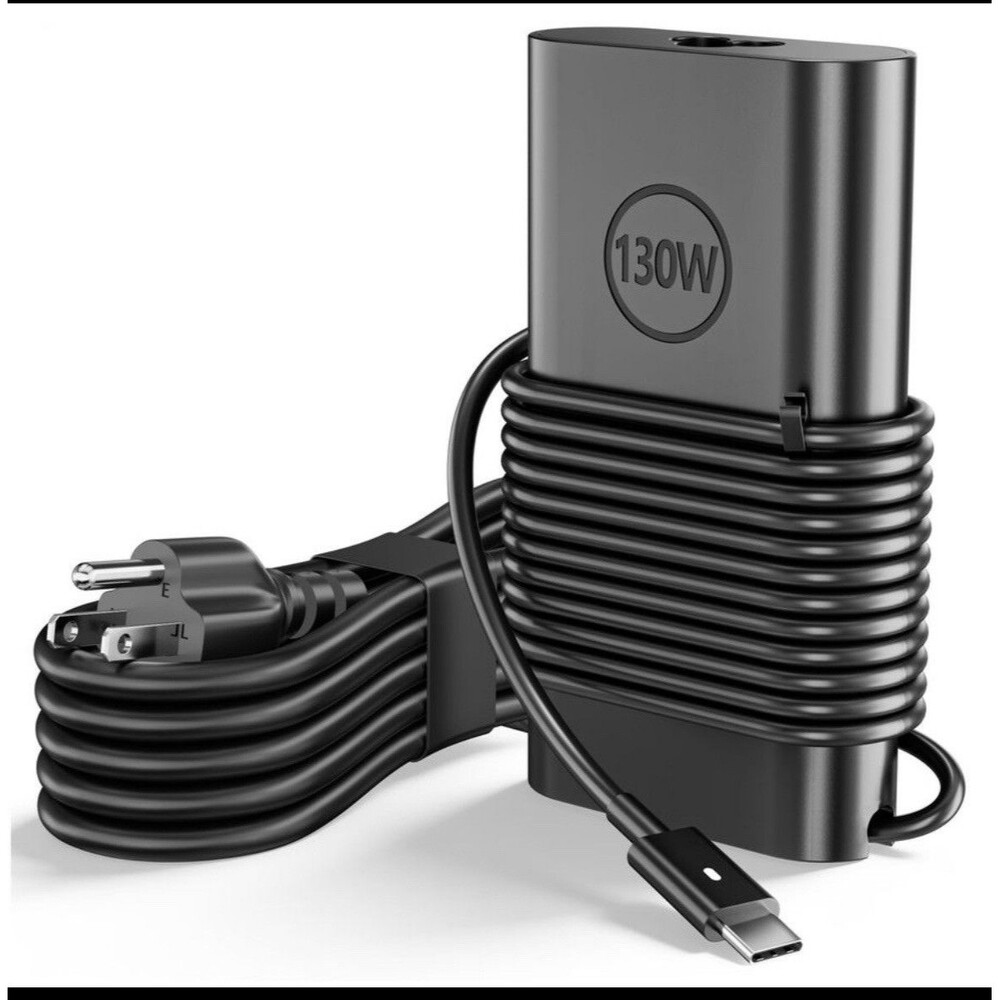 130W USB C Charger for Dell XPS 15 9500 9700 9575 T4V18 Laptop Adapter Type-C